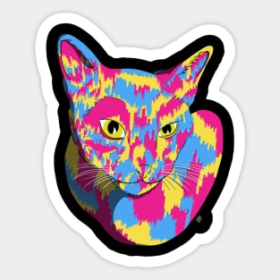 OLIVE OIL THE CAT LOGO Zombie Teeth Art Sticker